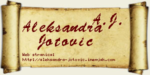 Aleksandra Jotović vizit kartica